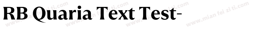 RB Quaria Text Test字体转换